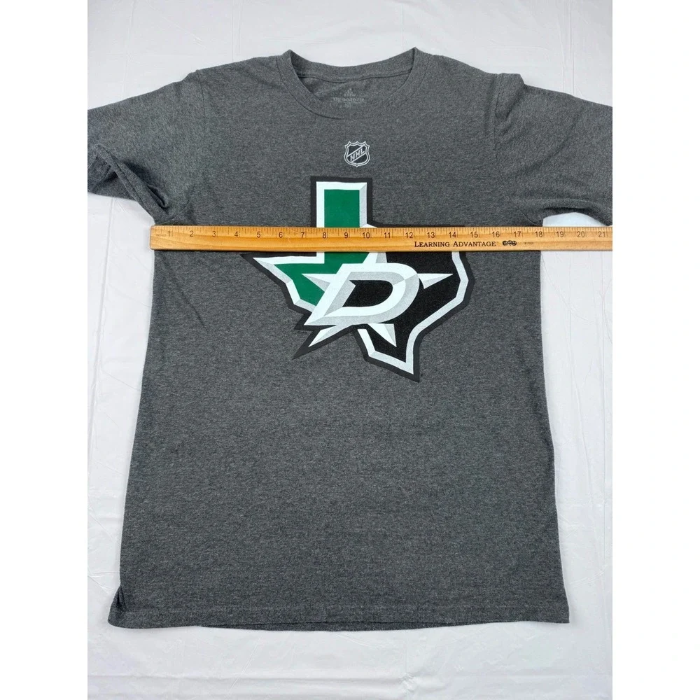 Adidas Dallas Stars Tyler Seguin 91 NHL T-Shirt Mens Small Grey Hockey Tee